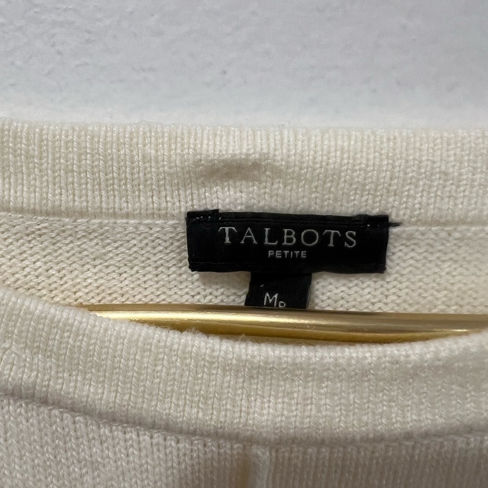 TALBOTS SWEATER WITH BUTTONS ON THE SHOULDER LONG SLEEVE SIZE Mp - Picture 3 of 11